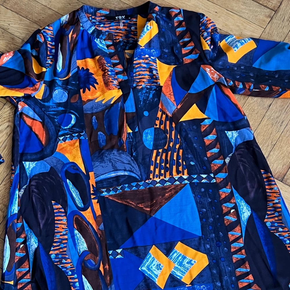 Printed shirt dress